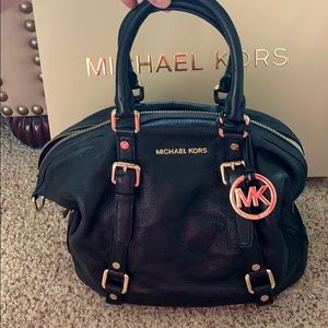 Michael Kors black leather bag
